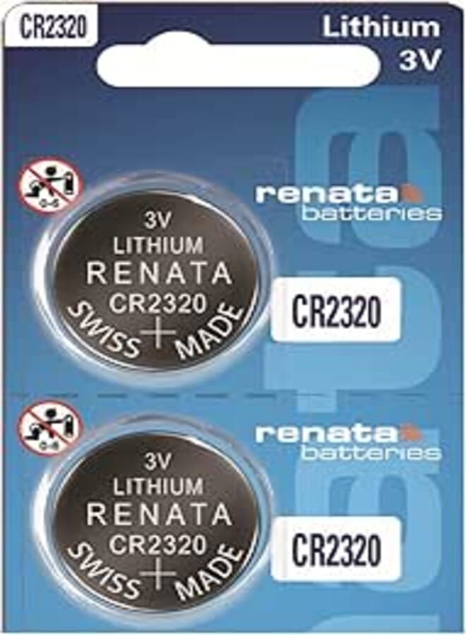 Renata CR2320 Batteries - 3V Lithium Coin Cell 2320 Battery (2 Count)